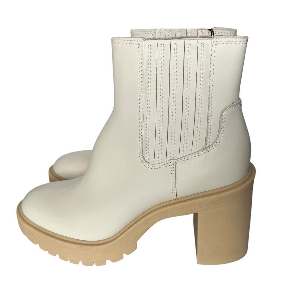Dolce Vita Caster H2O Platform Lug Sole Leather Ankle Heel Boots Women Size 11 - Picture 3 of 11